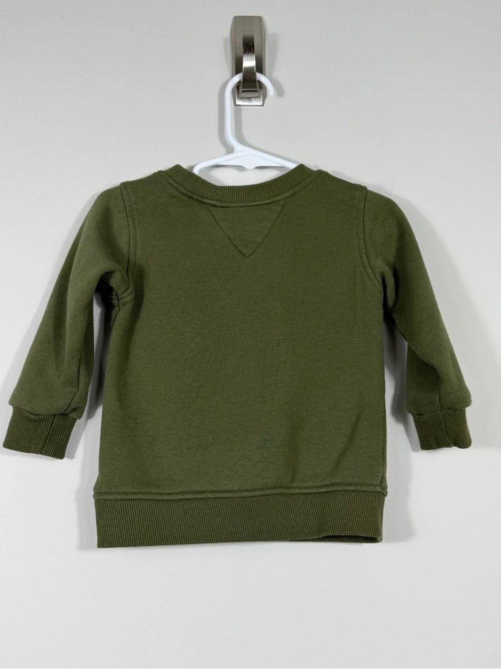 GAP Kids Toddler Boys Dump Truck Fleece Sweatshirt Olive Green 18M